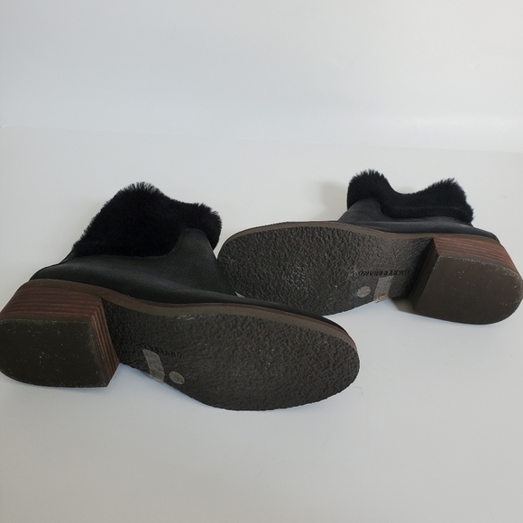 Lucky Brand Black Leather Tarina Ankle Boots Size 8.5 - Picture 6 of 12